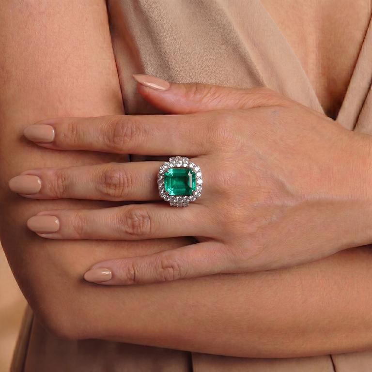 Anel Esmeralda Colombiana Octogonal — Colômbia Emerald — Isabel Oliveira