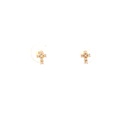 Brinco Cruz 12 Brilhantes 0,06ct J SI1 0,90g Ouro Amarelo 18k - Coleção Kids