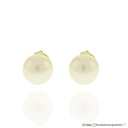Brinco de Pérola 8mm 1,80g Ouro Amarelo 18k - Coleção Over The Moon
