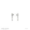 Brinco Earhook 12 Brilhantes 1,15ct H VS2 3,68g Ouro Branco 18k - Coleção Laisa
