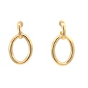 Brinco Elo Liso Articulado 27mm Ouro Amarelo 18k