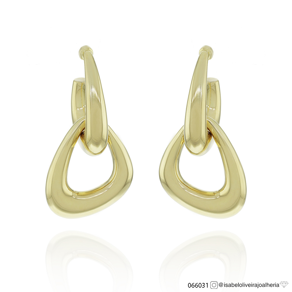 Brinco Elos em Ouro Amarelo 18k