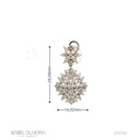 Brinco Estrela 126 Brilhantes 1,72CT 5,79G Ouro Branco 18K - Coleçao Laisa