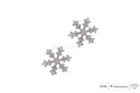Brinco Floco de Neve 12 Zircônias 0,60g Ouro Branco 18k - Coleção Kids