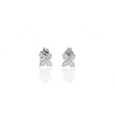 Brinco Flor 10 Brilhantes 0,47ct 0,86g Ouro Branco 18k - Coleção Only You