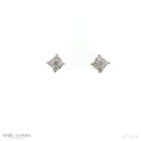 Brinco Flor 10 Brilhantes 0,47ct 0,90g Ouro Branco 18k - Coleção Only You