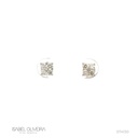 Brinco Flor 10 Brilhantes 0,48ct 1,0g Ouro Branco 18k - Coleção Only You