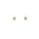 Brinco Florzinha 14 Brilhantes 0,25CT 1,04G Ouro Amarelo 18K - Coleçao Botao