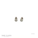 Brinco Florzinha 14 Brilhantes 0,25CT 1,0G Ouro Branco 18K - Coleçao Sara e Antonio
