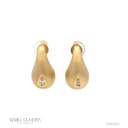 Brinco Gota Fosca 2 Diamantes Gota 0,38ct 5,46g Ouro Amarelo 18k - Coleção Minimalista