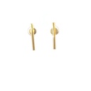 Brinco Palito Vertical 21mm Oco Fio Redondo 2,00mm 1,11g Ouro Amarelo 18k - Coleção Minimalista