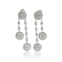 Brinco Círculos 164 Diamantes 3,45ct em Ouro Branco 18k