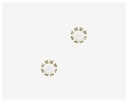 Brinco Pérola 3,30mm 18 Brilhantes J SI1 0,60g Ouro Amarelo 18k - Coleção Kids
