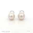 Brinco Pérola South Sea Redonda 15-16 mm 11,79g Ouro Branco 18k - Coleção Over The Moon