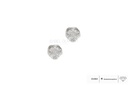 Brinco Quadrado 2 Brilhante 0,04ct J SI1 0,20g Ouro Branco 18k - Coleção Kids