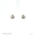 Brinco Solitário 2 Brilhantes 0,63ct 1,12g Ouro Branco 18k - Coleção Only You