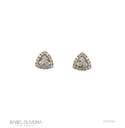Brinco Triangulo 36 Brilhantes 0,42ct 1,68g Ouro Branco 18k - Coleção Laisa