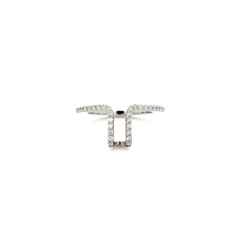 Case Tam 8 para Oura Ring 4 36 Brilhantes 0,52CT H VS2 4,55G Ouro Branco 18K - Coleçao Laisa