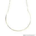 Choker Dupla Oca Fio Reto 1,20mm e 3,30mm com Corrente Elo Português 7,90 a 8,50g Ouro Amarelo 18k - Coleção Minimalista