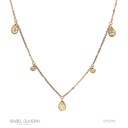 Colar 3 Diamantes Gota 0,63ct 4 Brilhantes 0,12ct 43cm 2,61g Ouro Amarelo 18k - Coleção Laisa