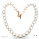 Colar 37 Perolas South Sea Redonda 12-14 MM Fecho Mosquetao 80,33G 50CM Ouro Amarelo 18K - Coleçao Over The Moon