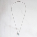 Colar 1 Turmalina Paraíba Gota 1,35ct com Diamantes em Ouro Branco 18k