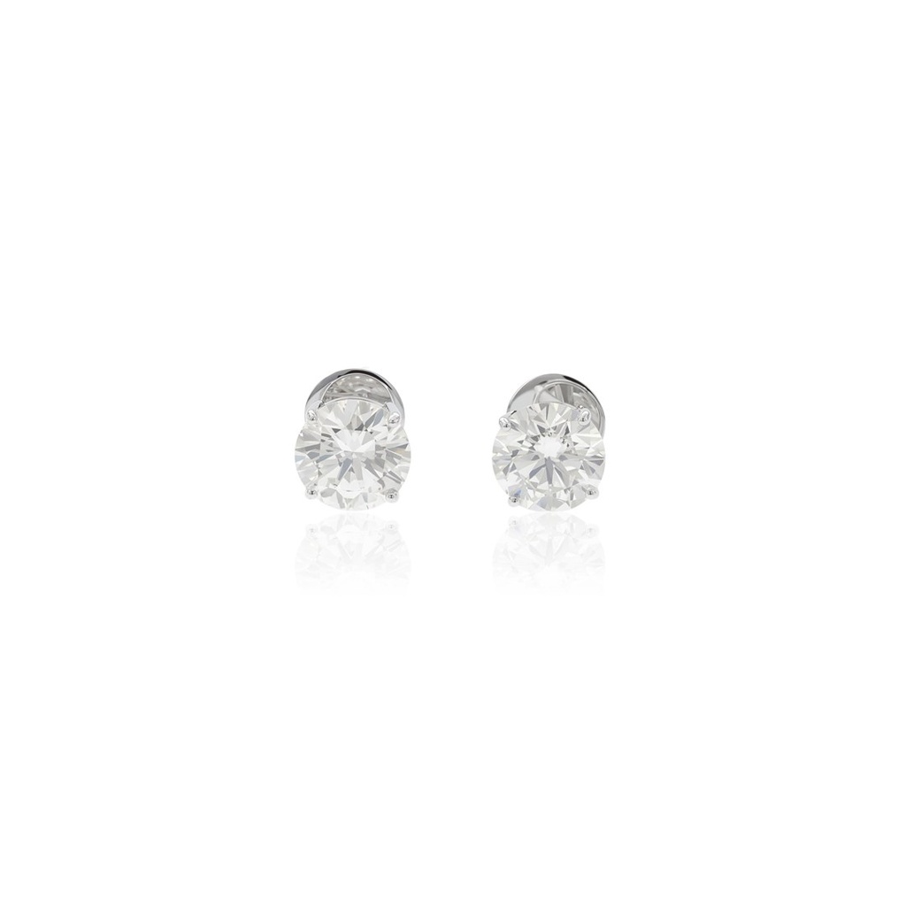 250-Brinco Solitário Brilhante 5,07ct H VVS1 3,18g Ouro Branco 18k - Certificado EGL 1701891431/1701891330 - Coleção Only You