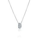 Colar com Pingente Círculo 51 Brilhantes 0,21ct g VS1 42cm 3,00g Ouro Branco 18k - Coleção Laisa