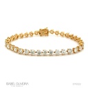 26-Pulseira Riviera 35 Brilhantes 9,26ct 18cm 14,49g Ouro Amarelo 18k - Coleção Rivieras