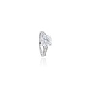 269-ANEL SOLITARIO BRILHANTE 2,69CT H SI2 14 BRILHANTES 0,22CT H VS2 4,14G OURO BRANCO 18K - CERTIFICADO EGL 1701851427 - COLEÇAO ONLY YOU