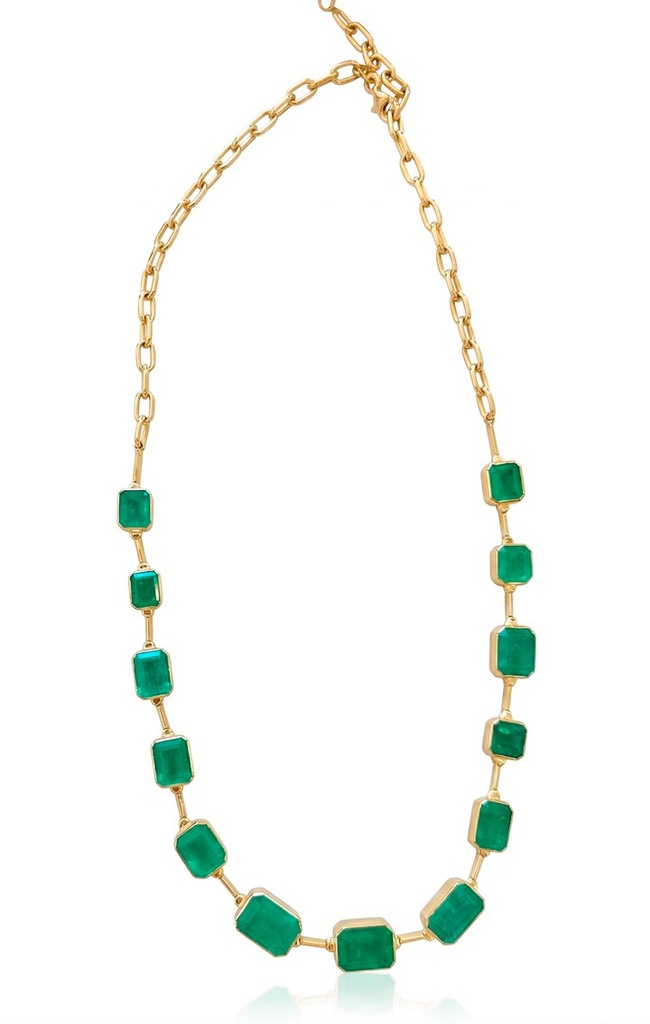 Colar Faca Colombia Emerald 30,82 ct · Ouro Amarelo 18k