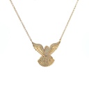 Colar I Espirito Santo 70 Brilhantes  0,37CT H VS2 8,00G Ouro Amarelo 15K - Coleçao Fe Santos