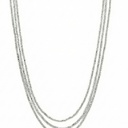 Colar Martelado 120cm 15,0g Ouro Branco 18k - Coleção Minimalista