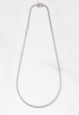 3-Colar Riviera 137 Brilhantes 2,00mm 4,12ct H VS2 com Bolinha 40cm 13,38g Ouro Branco 18k - Coleção Rivieras