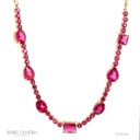 Colar Mix 39 Rubelitas 13,52CT 45CM 13,0G Ouro Amarelo 18K - Coleçao Rubelita