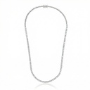 3-Colar Riviera 81 Brilhantes 2,63ct g VS1 com Extensor Bolinha 40cm 19,59g Ouro Branco 18k - Coleção Rivieras