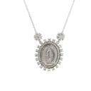 Colar Nossa Senhora das Graças 2 Flores 76 Brilhante 2,38ct g VS1 11,82g Ouro Branco 18k - Coleção Fe Santos