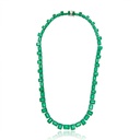 Colar 63 Esmeraldas Brasileiras Octogonais 56,72ct em Ouro Branco 18k