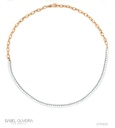 Colar Riviera 79 Brilhantes 6,93ct H VS2 com Corrente Elos 45cm 13,18g Ouro Branco 18k - Coleção Rivieras