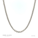 Colar Riviera Caixa Coroa 159 Brilhantes 2,96ct 44cm 11,12g Ouro Branco 18k - Coleção Rivieras