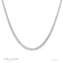 Colar Riviera Degrade 187 Brilhantes 7,07CT H VS2 40CM 17,39G Ouro Branco 18K - Coleçao Rivieras