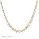 Colar Riviera Degradê 20 a 4pts 149 Brilhantes 9,35ct g H VS1 VS2 40cm 17,22g Ouro Amarelo 18k - Coleção Rivieras