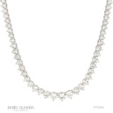 Colar Riviera Degradê 50pts a 7pts 132brilhantes 14,96ct g H VS1 VS2 VVS1 40cm 20,64g Ouro Branco 18k - EGL 1701346527 / 1701351018 / 1701796738 - Coleção Rivieras