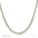 Colar Riviera Degrade 50PTS a 7PTS 132BRILHANTES 14,96CT G H VS1 VS2 VVS1 40CM 20,64G Ouro Branco 18K - Coleçao Rivieras