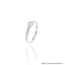 30-Anel Solitário Brilhante 0,30ct 16 Brilhantes 0,16ct H SI1 2,31g Ouro Branco 18k - Coleção Only You
