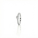 30-Anel Solitário Brilhante 0,30ct 16 Brilhantes 0,16ct H SI1 2,31g Ouro Branco 18k - Coleção Only You