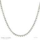 Colar Riviera Tulipa Inteira 131 Brilhantes 14,41ct H VS2 40,5cm 21,94g Ouro Branco 18k - Barbara Barros