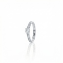 30-Anel Solitário Brilhante 0,31ct H VS2 16 Brilhantes 0,23ct g VS1 2,70g Ouro Branco 18k - Coleção Only You- Certificado EGL 1701389029
