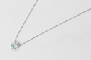 Colar Turmalina Paraiba Oval 0,66ct 21 Brilhantes 0,13ct H VS2 2,22g Ouro Branco 18k - Coleção Caribbean Blue