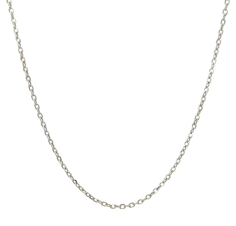 Corrente Cartier GG 50CM 6,80 a 7,10G Ouro Branco 18K - Coleçao Elos
